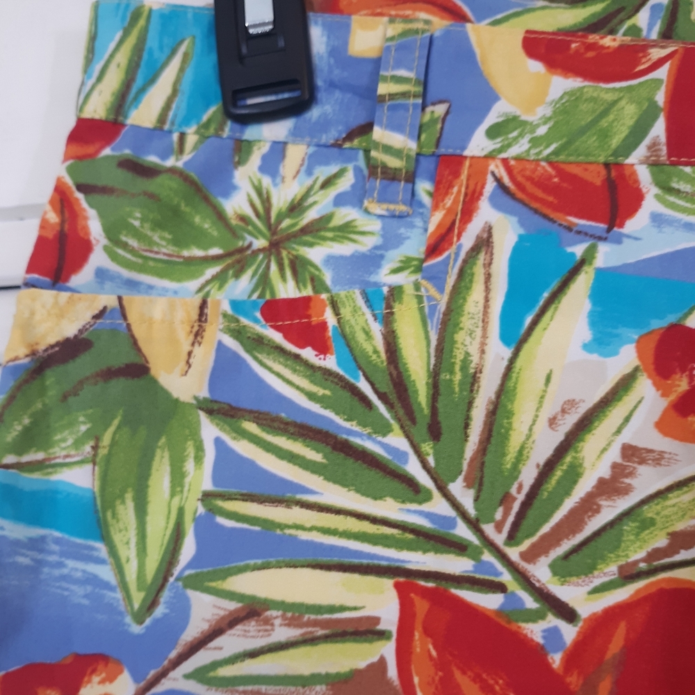 Hilfiger vtg tropical cotton capri pants sz 7 *A - Picture 6 of 10